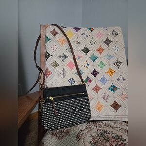 Fossil Black and Brown Crossbody Bag